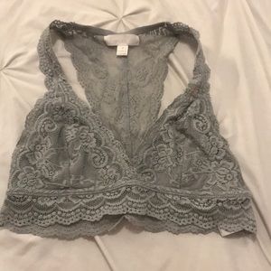Gray Lace Bra